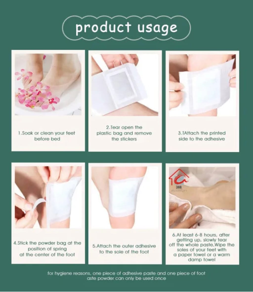 100% Herbal & Gentle Ingredient Detox Foot Pads (BUY 10 GET 10 FREE )